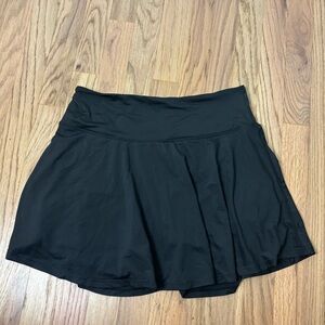 Athletic Tennis Skort Black Stretch Pull On L